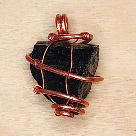 Other - Black Tourmaline / Pure Copper Pendant